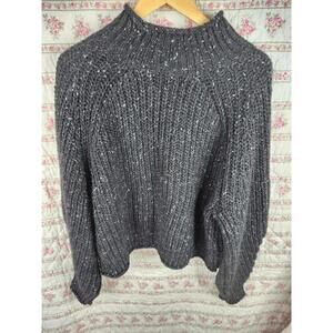 Cozy Dark Gray Wool Blend Knit Sweater - Size XL - H&M